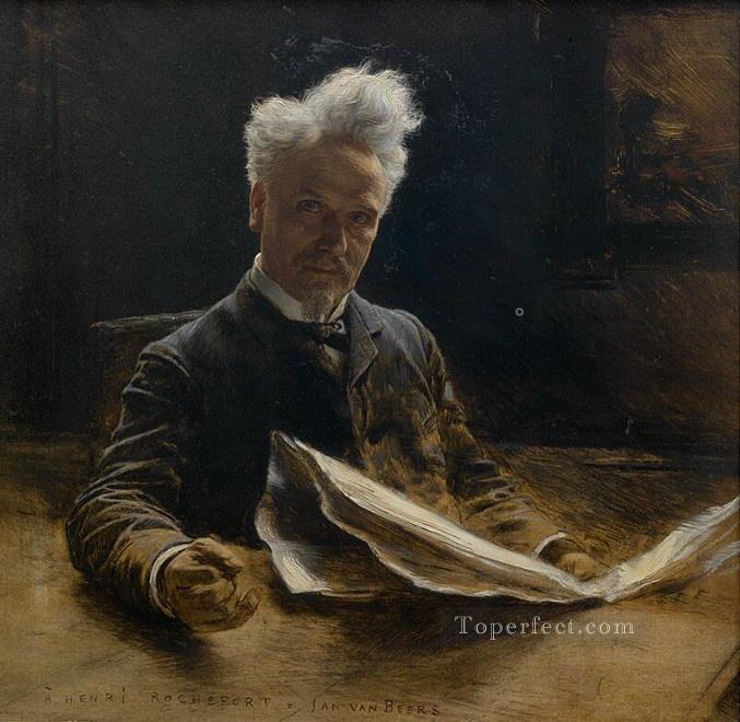 アンリ・ロシュフォール・ヤン・ファン・ビアスの肖像油絵